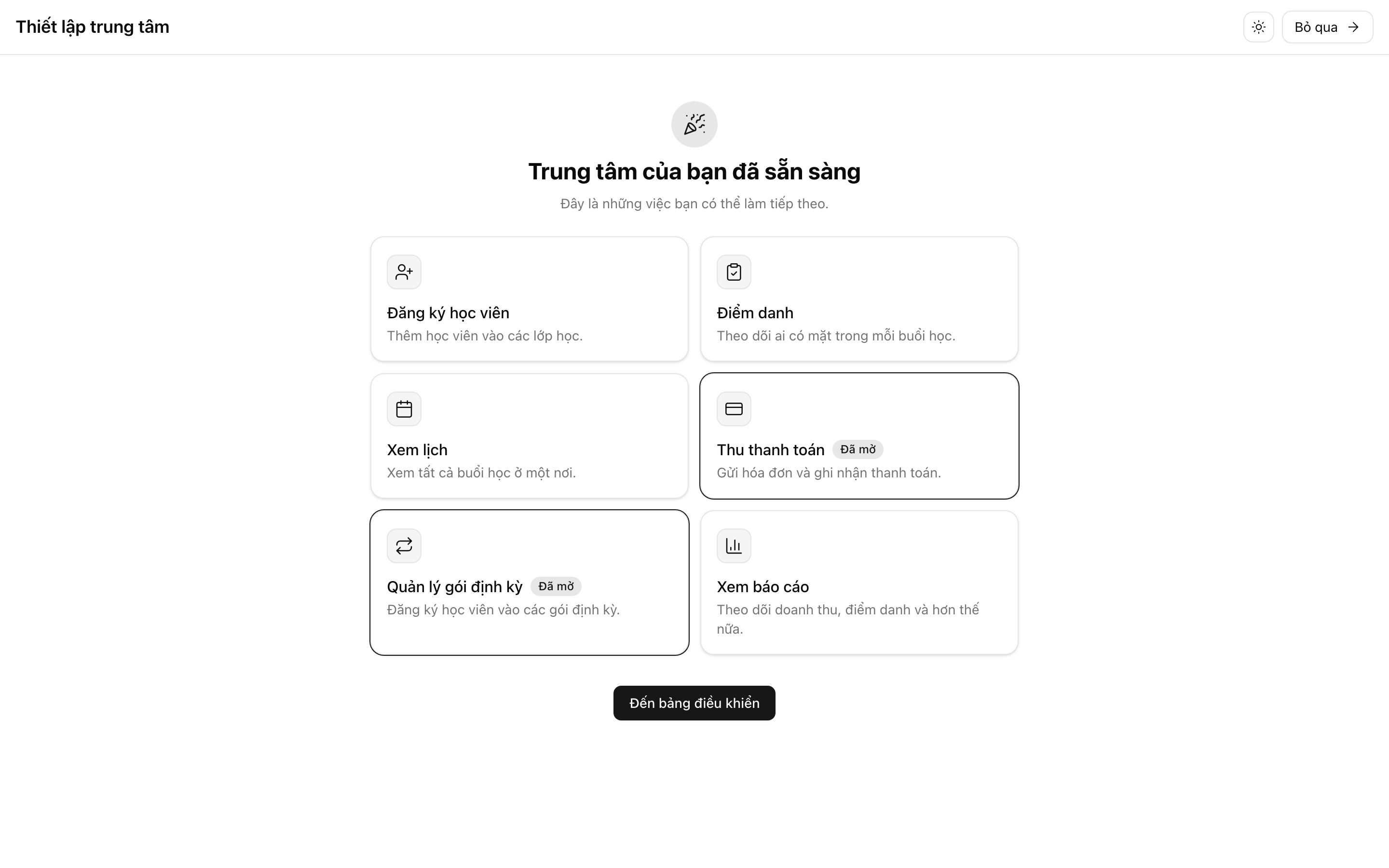 Sẵn sàng vận hành